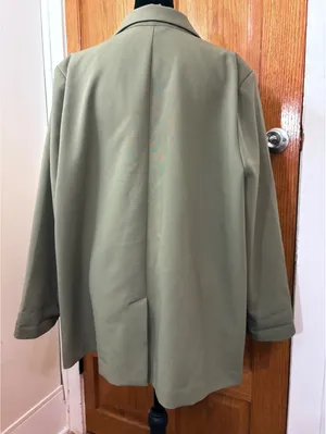 Old Navy XL Olive Green Stretch Blazer Jacket Women’s thumbnail 3