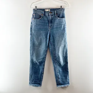 Madewell High Rise Classic Straight Leg Jeans Blue 26 thumbnail 2