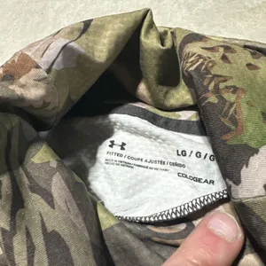 Under Armour Coldgear Ridge Reaper Camo Pullover Mock Neck Fitted Women's LARGE thumbnail 5