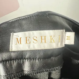 Meshki Black Leather Pants Sz Medium‎ Glam Edgy Grunge thumbnail 3