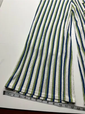 Anthropologie Maeve Meja Strapless Striped Knit Wide Leg Jumpsuit Small FLAW‎ thumbnail 14