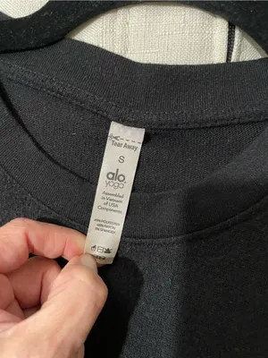 Alo Soho Pullover Crewneck Sweatshirt Pre Washed Live in, distressed Look S thumbnail 6