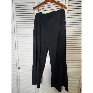 Victoria's Secret Pink On-the-Go Low-Rise Trouser Pants Black Wide Leg M NWT thumbnail 4