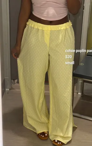 Colsie Target Pajama Pants yellow polka dot Size M thumbnail 2