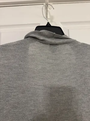 A New Day Women's Light Gray Open-Front Ribbed Cardigan Sweater thumbnail 5