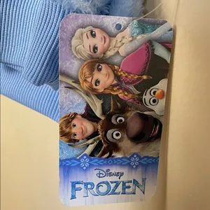 NWT Disney Frozen Women's Olaf Cuddle Fleece Soft Cozy Blue White Sweater thumbnail 6