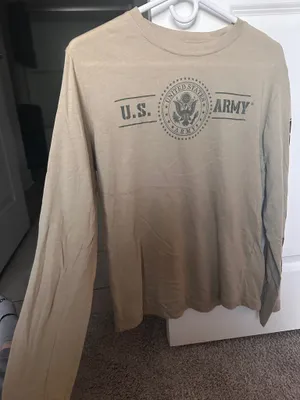 US Army Long Sleeve Tan Size M thumbnail 1