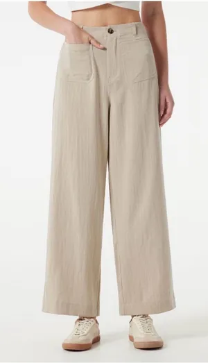 HALARA High Waisted Wide Leg Casual Pants with Pockets thumbnail 1
