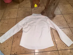 Nike White Half-Zip Pullover with Small Black Swoosh thumbnail 4