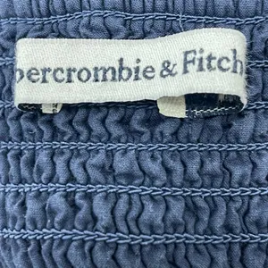 Abercrombie & Fitch Blue Short Puff Sleeve Square Neck Mini A-Line Dress Size MP thumbnail 3