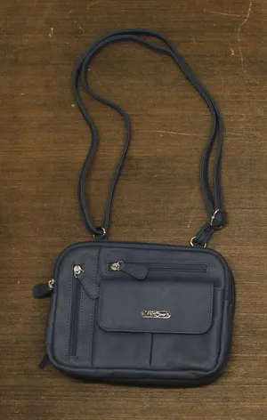 Multi Sac Faux Leather Shoulder Bag Square Dusty Blue One Size thumbnail 1