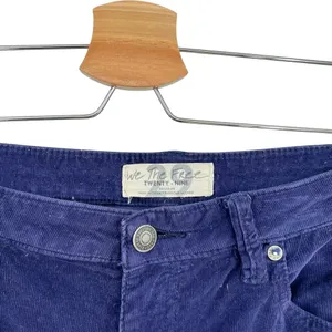 Free People We The Free Jayde Cord Flare Pants Raw Hem‎ Blue Size 29 thumbnail 6