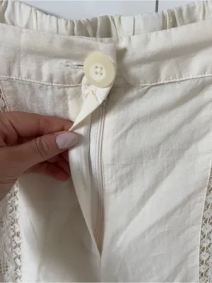 Free People Aliyah Lace Flare Pants in Ivory Cream NWT thumbnail 6
