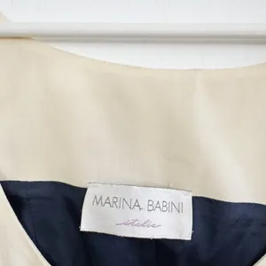 Marina Babini Dress‎ Size Medium Vintage Wool Sleeveless Button Garden Party thumbnail 3