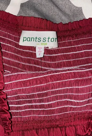The Pants Store Burgundy Silk Shorts/Skirt thumbnail 2