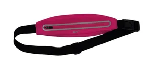 Nike Slim Waist Pack Running Belt OS‎ Pink Reflective Zip Athletic Fanny Pack thumbnail 1