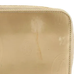 Cartier Happy Birthday Round Zip Long Wallet in gold-colored patent leather thumbnail 8
