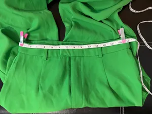 Shein Wide-Leg Pants High-Waisted green L8/10 thumbnail 3