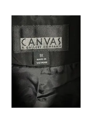 Canvas Black & Beige Utility Jacket 1X thumbnail 4
