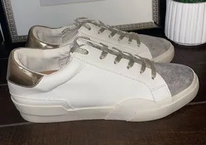 DV Dolce Vita Helix Leather Sneakers Dusty Gold Size 9.5 thumbnail 1