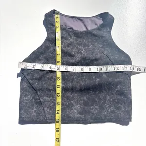 Lululemon Invigorate Training Crop Tank Top in dark denim wash print 6 thumbnail 3