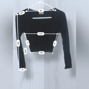 BOZZOLO Women’s Long Sleeve Casual Crop Top thumbnail 6