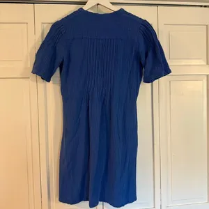Chico’s blue gauze seamed front tassel tie sundress size small thumbnail 7