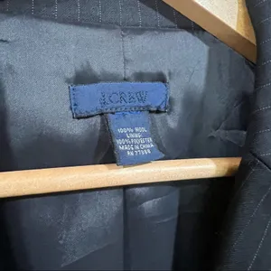 J. Crew navy blue pinstripe striped wool blazer jacket thumbnail 5