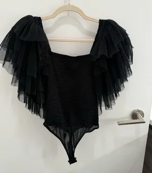 Free People Black Bodysuit Intimately XS/S thumbnail 1