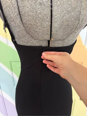 Lulu’s Absolutely Sensational Black Rhinestone One-Shoulder Maxi Dress Sz S 💚🍄 thumbnail 8