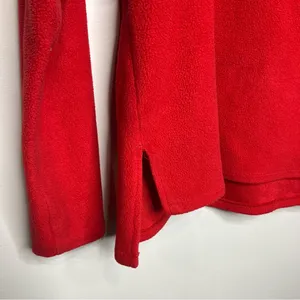Marmot red fleece‎ half zip pullover made in the USA size medium thumbnail 2