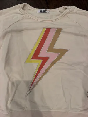 Letluv Lightning Bolt Pullover Sweatshirt Size Small thumbnail 2