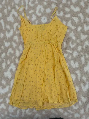 Hollister Yellow Floral Dress Wrap thumbnail 2