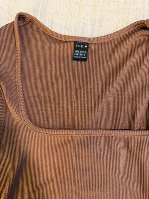 Shein Brown Crop Top thumbnail 2