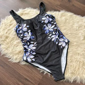 NWT MODLILY®Tummy Control Floral Print Black One Piece Swimwear Swimsuit L thumbnail 4