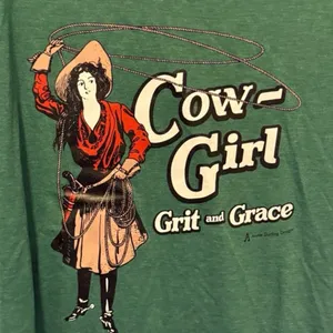Bella Canvas Green Cowgirl T-Shirt nwot thumbnail 2