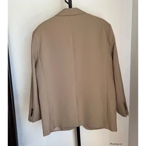 Zara Tan Blazer Pant 2 Piece Set Tan L/XL Career Professional Interview thumbnail 3