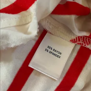 Allison Joy Long Sleeve Tee Womens Large Red White Christmas French Girl Basic thumbnail 4