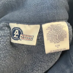 Vtg Arizona Jean‎ Co Blue Quarter Zip Sweatshirt Varsity Logo Striped Trim XL thumbnail 5