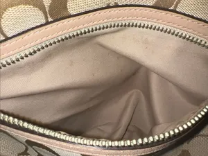 Coach convertible Hobo with Pink Center Stripe crossbody or shoulder bag thumbnail 7