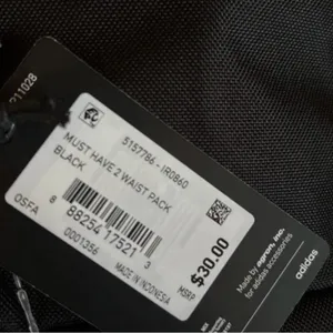Adidas Unisex Must have 2 Fanny Pack Waist Belt Crossbody Travel Bag Black NWT thumbnail 3