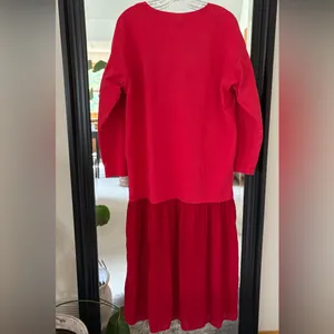 JOHNNY WAS Rare Vintage Y2K Red Long Sleeve Fish Dress thumbnail 2
