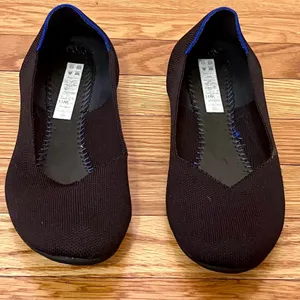 Rothy's The Point Black Pointed Toe Flats Size 11 Insoles Missing Slip On thumbnail 3