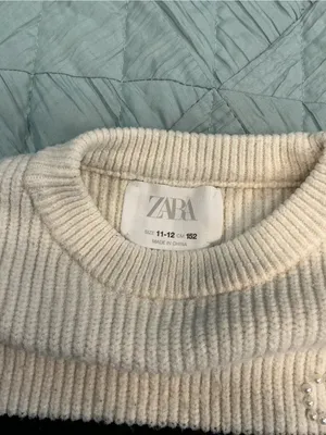Zara Cream and Black Striped Crewneck Sweater thumbnail 2