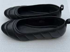 Free People Leather Slip On Ballet Flats Black Women’s Size 10 Round Toe thumbnail 3