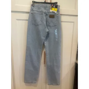 Wrangler Cowboy Cut 14MWZ Light Wash Slim Fit Tapered Leg Jeans 0x32 NWT western thumbnail 2