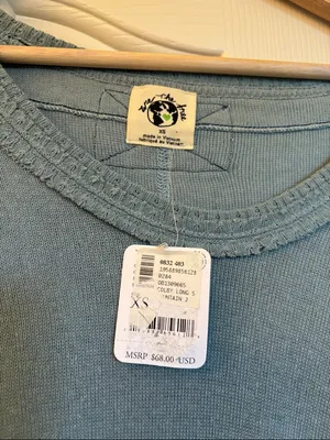 Free People Thermal Lightweight Top With Raw Edges. NWT thumbnail 3