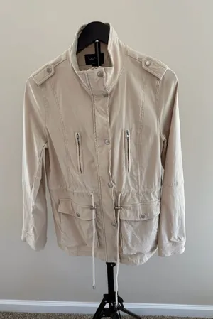 Eden Society Beige Utility Cargo Jacket Size Large Tan thumbnail 1