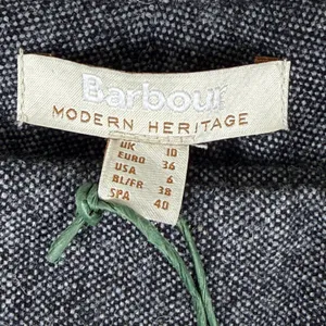 Barbour Veronica Wide Leg Trouser Gray Wool Blend Tweed Pants LTR0370MI11 Size 6 thumbnail 2