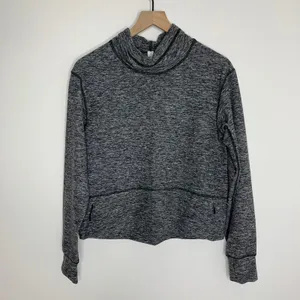 Lululemon Ready to Rulu Fleece Pullover Heathered Black Size 6 thumbnail 2